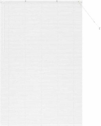 vidaXL Window Blind with Curtains Manual White Aluminium Vidaxl