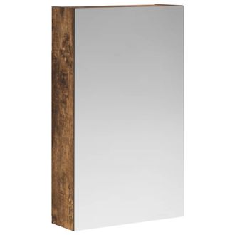 vidaXL Armario Con Espejo De Ba&ntilde;o Roble Ahumado 30 X 10,5 X 50 Cm Vidaxl