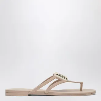 Dolce & Gabbana DG thong sandals in powder pink and gold