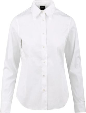 Aspesi Lichtgewicht overhemd met knoopsluiting - Dames - Overhemden - Wit - XL - Katoen - Overhemden