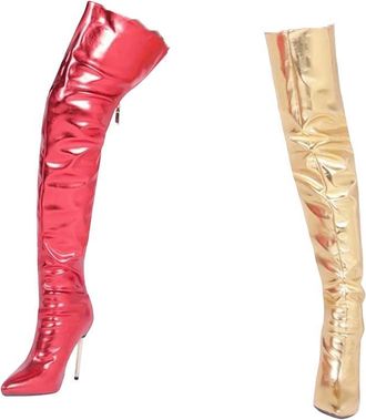 Generic Womens Over The Knee Boots Pointed Toe Stiletto Heel Long Booties Fashion Spring Style For Ladies