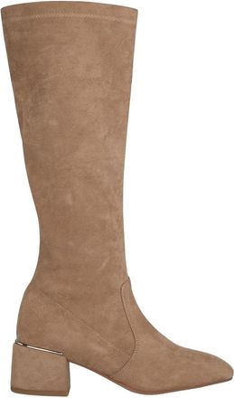 Alma En Pena Nauwsluitende Laars tot Halverwege de Kuit - Dames - Laarzen met Hak - Beige - 39 EU - Schoenen