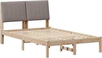 vidaXL Bed Frame with Headboard Brown 120 x 200 cm Solid Pine Wood vidaXL