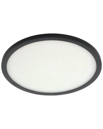 Eglo Eglo Trago 1 Light Integrated Led Ceiling Light With Black Finish & White Acrylic Diffuser