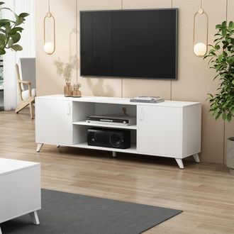 Vicco Tablero Bajo Maceio, Blanco, 160 X 54.5 Cm Con 2 Puertas