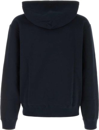 Jil Sander Mens Midnight Blue Cotton Sweatshirt 402 Exterior. Felpe Sweater