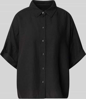 Boss Orange by Hugo Boss BOSS Orange Regular Fit Bluse aus Leinen-Viskose-Mix Modell BISENAS in Black, Gr&ouml;&szlig;e 34