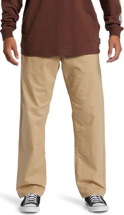 Quiksilver DNA Beach Organic Cotton Twill Pants in Khaki at Nordstrom, Size X-Large
