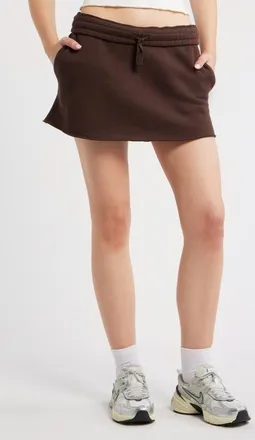 BP. Cotton Blend Fleece Miniskort in Brown Coffee at Nordstrom, Size Xx-Small