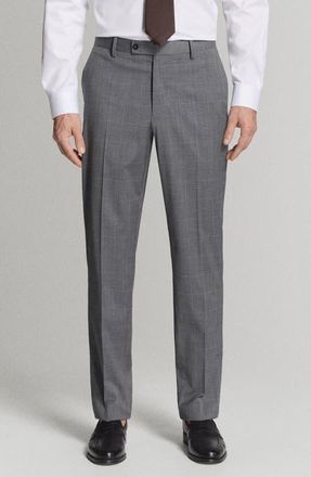 Mango London Regular Fit Dress Pants in Grey at Nordstrom, Size 36
