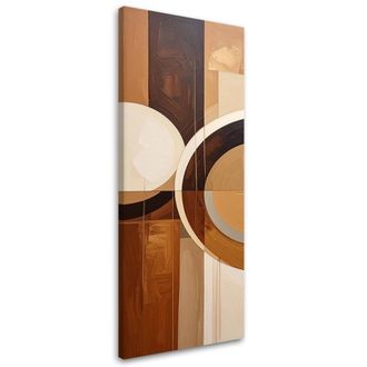 Feeby Impresi&oacute;n De Imagen, Formas Geom&eacute;tricas Abstractas En Beige, 40x120