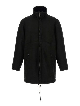 Giorgio Brato Black Shearling Caban Coat
