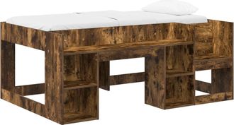 vidaXL Cama Infantil Con Almacenamiento Roble Ahumado 80 X 160 Cm Vidaxl
