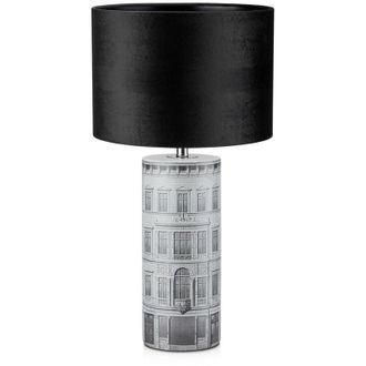 Marksl&ouml;jd Ichi Sobremesa 1 Gris Claro Con Pantalla Redonda Negra - Markslojd