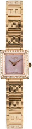 Fendi Fendi Womens Forever Square Diamond Watch