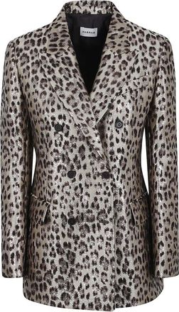 P.A.R.O.S.H. Multicolor Double-Breasted Blazer Jas - Dames - Blazers - Veelkleurig - XS - Katoen - Jassen