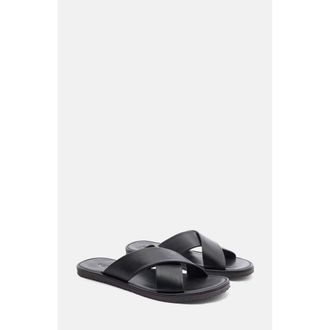 Scarosso Adriano Sandals in Black Calf at Nordstrom, Size 47