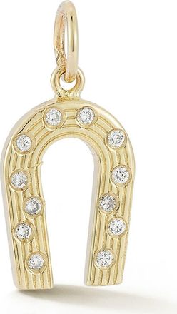 Ember Fine Jewelry 14K Yellow Gold Diamond Horseshoe Charm at Nordstrom Rack