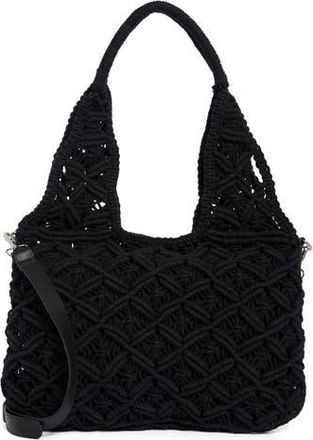 Collection XIIX Large Macram&eacute; Tote Bag in Black at Nordstrom Rack