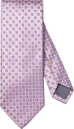 Eton Geometric Silk Tie in Light Purple at Nordstrom