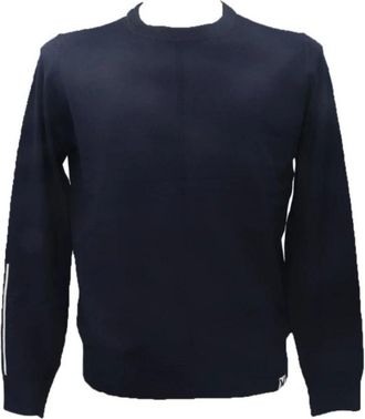 John Richmond Girocollo Trui - Heren - Ronde hals truien - Blauw - 2XL - Nylon - Truien & Vesten