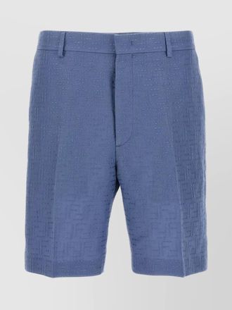 Fendi jacquard linen tailored bermuda shorts