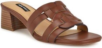 Nine West Gennie Slide Sandal in Medium Brown at Nordstrom, Size 9.5