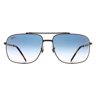 Ray-Ban Rectangle Unisex Rose Gold Blue Gradient RB3796 Metal - One Size