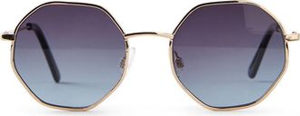 Cotton On Mens The Weekender Sunglasses in Gold Black Black Blue Smoke at Nordstrom