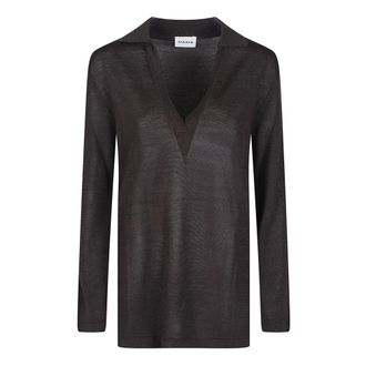 P.A.R.O.S.H. V-neck Knitwear, female, Brown, Size: XS Babygirl V Neck Sweater