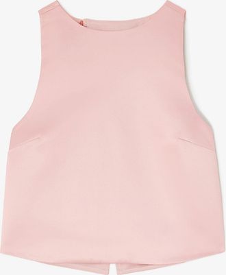 Ganni Top in Pink Satin - Size 10/12 Potpourri