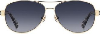 Kate Spade New York dalia 58mm gradient pilot sunglasses in Gold Black at Nordstrom