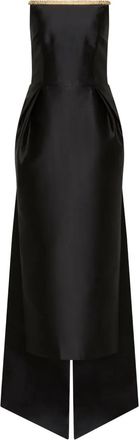 Rebecca Vallance Abito midi Tindra senza spalline - Nero