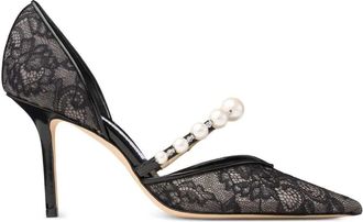 Jimmy Choo London D&eacute;collet&eacute; in pizzo Aurelie 85mm Jimmy Choo