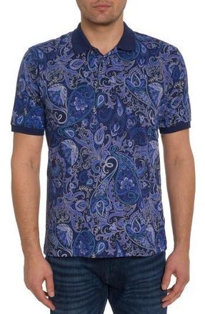 Robert Graham Dozer Paisley Polo in Navy at Nordstrom Rack, Size Medium