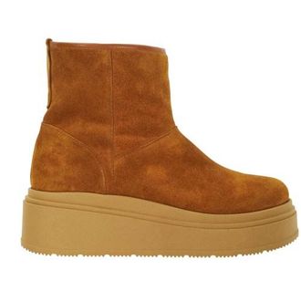 Dune London Dames/Dames Podsey Su&egrave;de Shearling Enkellaarsjes (Tan)