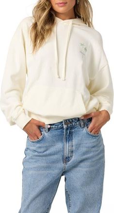 O'Neill Drift Graphic Zip-Up Hoodie in Winter White at Nordstrom, Size X-Small