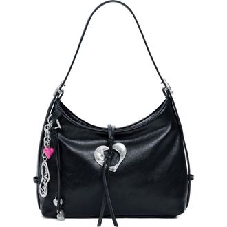 Desigual Heart Charm Faux Leather Shoulder Bag in Black at Nordstrom