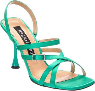 Sergio Rossi Slingback 100 Satin Sandal
