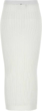 Sportmax Womens White Organza Album1234 Skirt Bianco Ottico Gonne