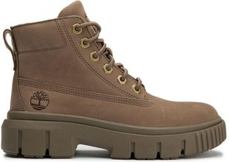 Timberland Womens Greyfield Boots - Brown Leather - Size UK 4