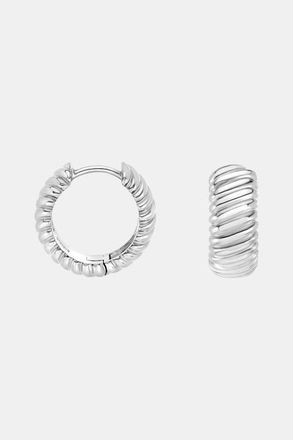 Dower & Hall Wide Twist Huggie Hoops in Sterling Silver at Nordstrom