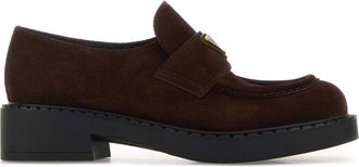 Prada Chocolate Suede Loafers