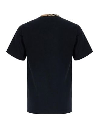 Burberry Mens T-Shirt Ryan Black Cotton T-Shirts And Polos