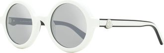 Moncler Womens Orbit Round Sunglasses ML0261 21C White 50mm