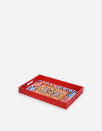 Dolce & Gabbana Wooden Tray - Rectangular Multicolor Onesize