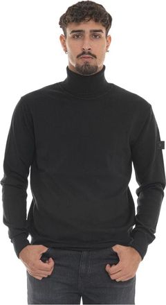 Peuterey Turtleneck pullover - Heren - Coltruien - Zwart - L - Katoen - Truien & Vesten