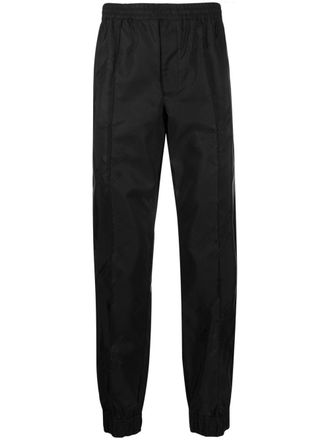 Helmut Lang logo-print tapered trousers - Black