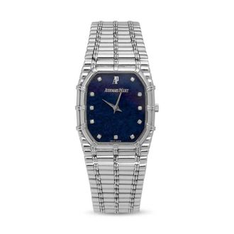 Audemars Piguet Pre-owned Audemars Piguet Bamboo Diamond Blue Dial Ladies Watch D 34493