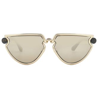Burberry Gold Mirror Irregular Ladies Sunglasses BE3152 11095A 61